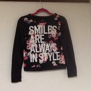 "Smiles are always in Style" Floral Sweatshirt
